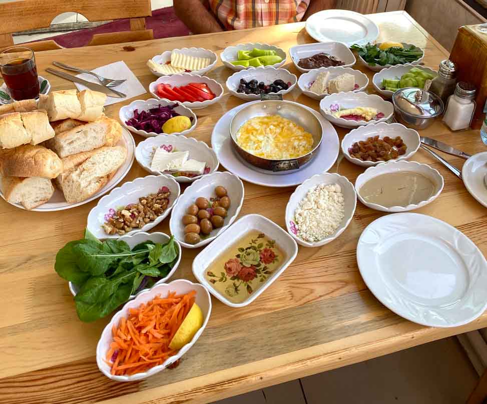 A Proper Turkish Breakfast At A Roadside Cafe